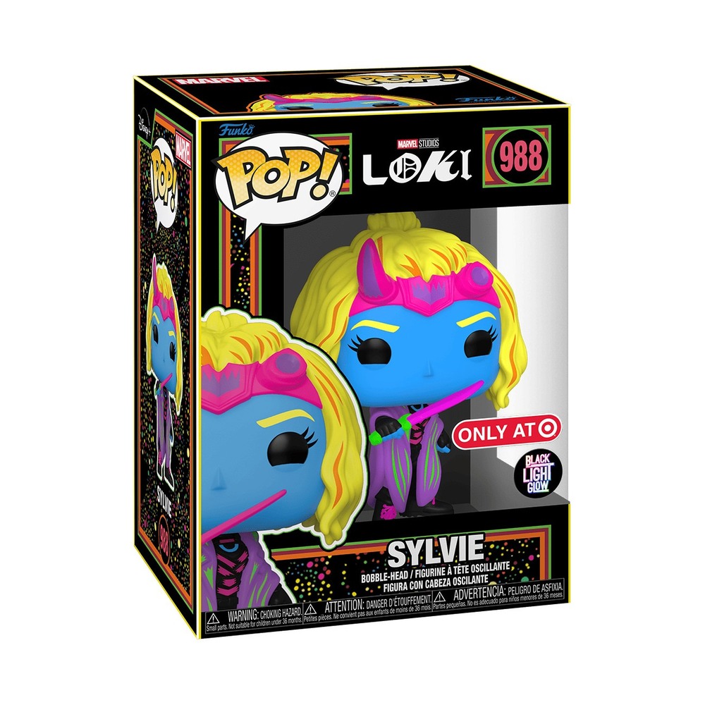 Funko Pop Marvel Sylvie Black Light Target Exclusive 988 Vinyl Figure Loki